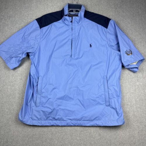 Polo Golf Ralph Lauren 1/4 Zip Pullover Mens L Water Rain Resistant Lightweight