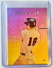 Joe Mauer Platinum Plated Artist Signed 