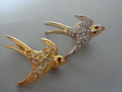 Broche Hirondelle Vintage - Argent Massif, Sans Marque