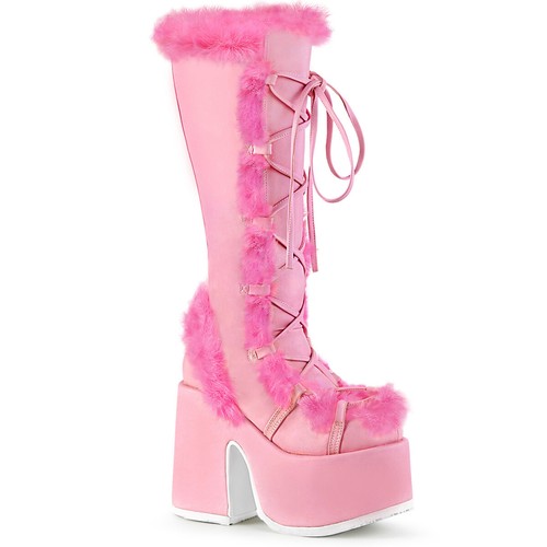 demonia fuzzy boots