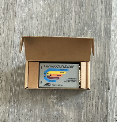 CenterCOM AT-MX26F  Fibre Optic Transceiver IEEE 802.3 (MAU) Allied Telesyn  R-1