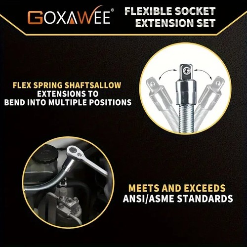 Silver Adjustable Wrench Extension Rod, 1/4", 3/8", 1/2", for Professional Use - 第 3/9 張圖片