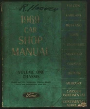 Ford 1969 Car Shop Manual Volume One Chassis Heavy Use Paperback Copy 101121WEEM