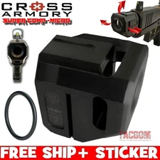 CROSS ARMORY SUPER COMP MICRO 9MM - TRIPLE PORT - GLOCK SIG - LESS RECOIL -BLACK