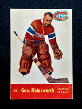GEORGE HAINSWORTH / OLDTIME GREAT 1955-56 PARKHURST 55-56 #59 EX+      70701