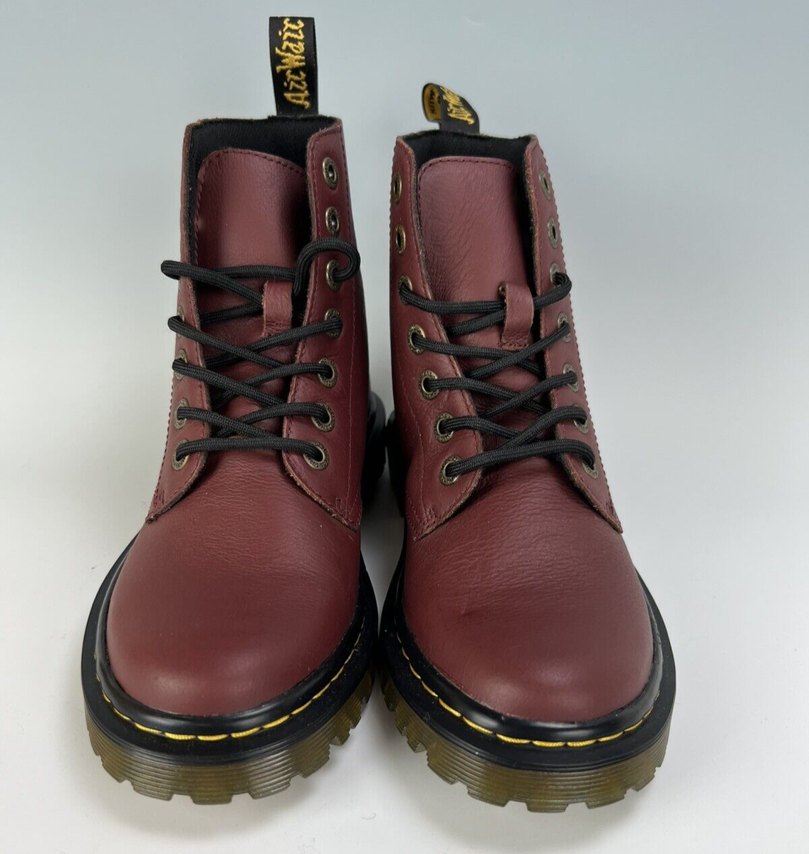 Dr Martens Luana Womens Sz Cherry Red T Lamper Leather Lace Up