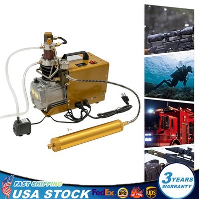 4500PSI Electric Air Compressor Scuba Diving Pump High Pressure Water-Cooling