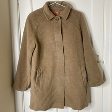 Vintage Cashmere Wool Camel Coat Women’s Size S Classic Mid Length Winter Jacket
