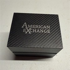 American Exchange Men's Watch Bracelet 4-Piece Accessory Set Blue/Black/Silver