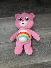 Care Bears Cheer Bear Rainbow Pink Plush Stuffed Animal Toy Basic Fun 2021