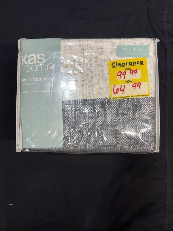 KAS ROOM South Hampton TWIN Duvet Cover in Blue/White BRAND NEW IN CASE