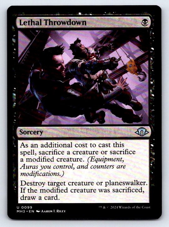 Lethal Throwdown 99 Uncommon Modern Horizons 3 Magic: The Gathering