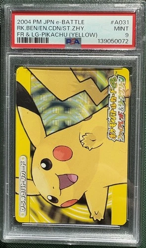 PSA 9 Pikachu Yellow Ben Camden Zachary #A031 Japanese e-BATTLE FR LG Pokemon