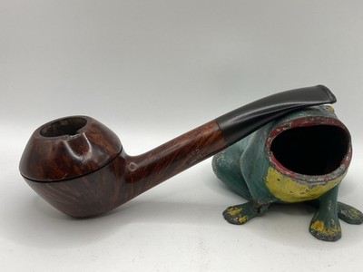 Vintage Bari Squash 7342 Bent Rhodesian Estate Tobacco Pipe Made In Denmark
