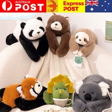 weighted-long-arm-stuffed-animal-fluffy-toy-bear-raccoon-pillow-holiday-gifts