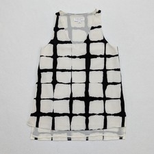 Adam Lippes for Target Women's Top Size S Black Ivory Print Tank Blouse