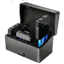 2.4G Wireless Lavalier Microphone System, 2 TX 1 RX Charging Case ,328 Feet...