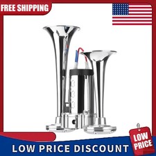 Car Electric Air Horn For Trucks Rv Car Boat 12v Super Loud Dual Trumpet