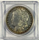 1904o Morgan Silver Dollar, AU/BU in Plastic Holder, Free Shipping! Nice Toning!
