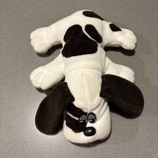 Vintage 1980'S Tonka Pound Puppies NEWBORN White BLACK Spots Floppy Ears Plush
