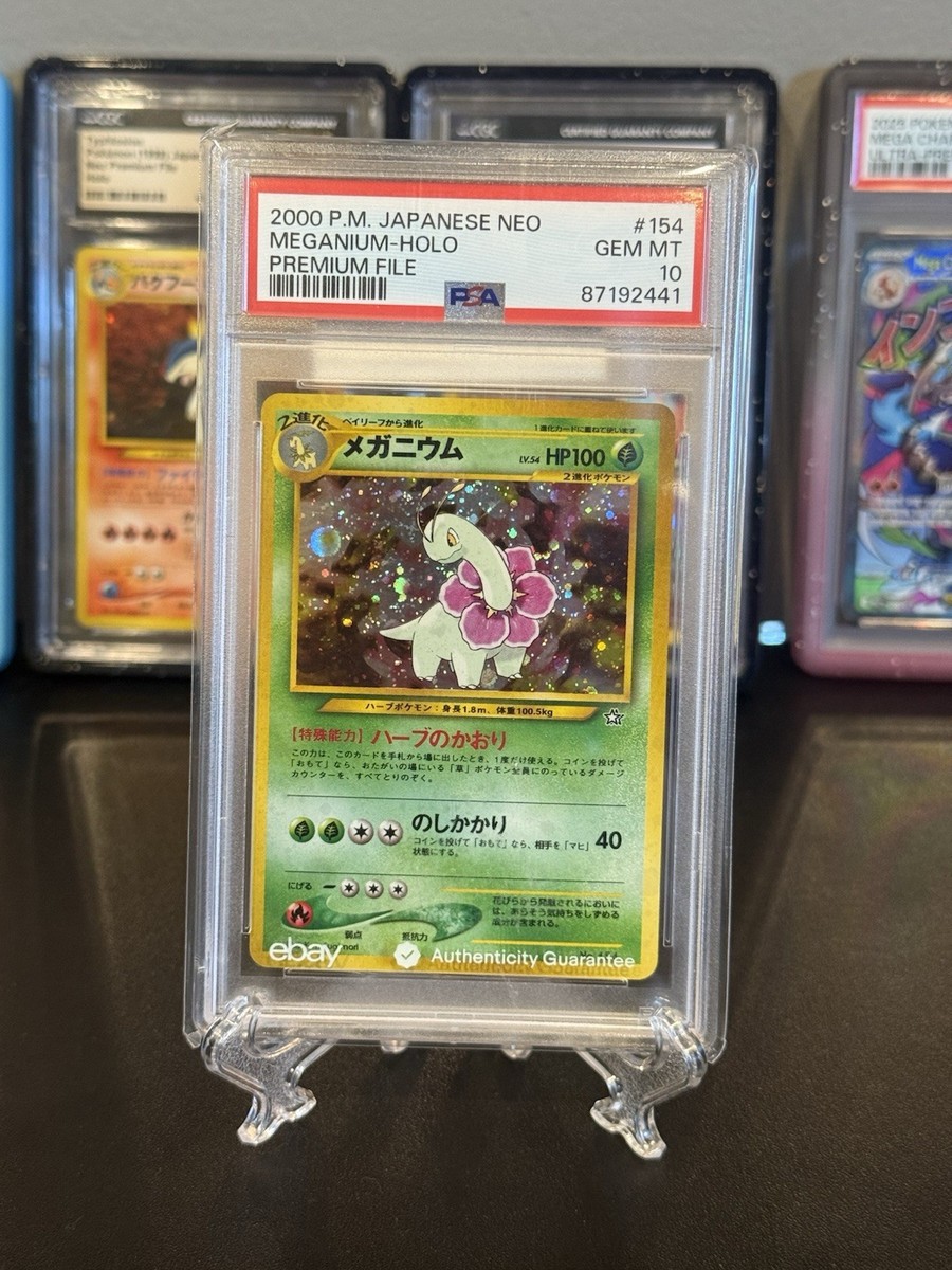 Pokemon 2000 Japanese Neo Meganium- Orb and Star Holo Premium File