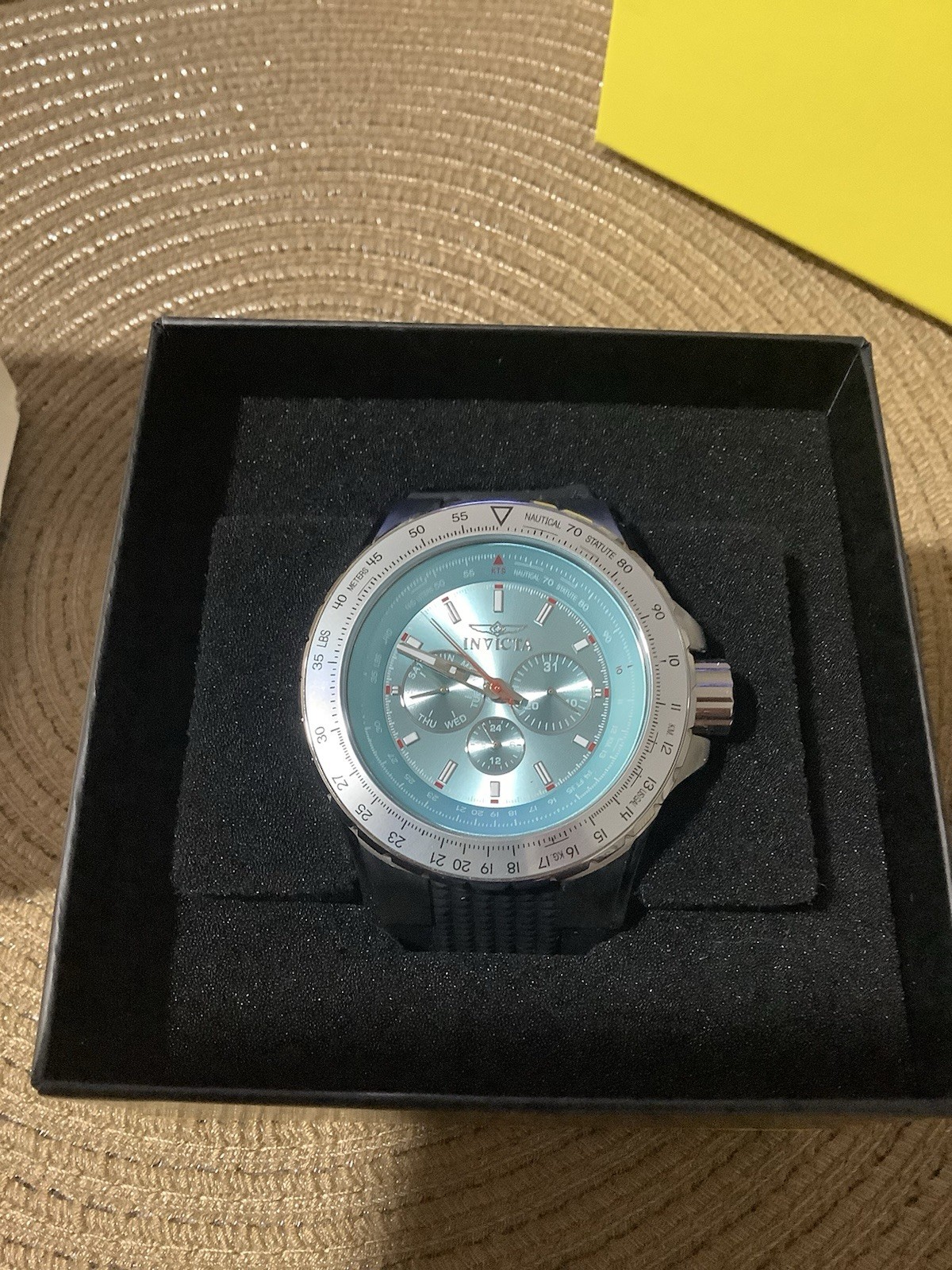 Invicta Aviator Skyshock Men’s Watch 50mm – Model 50963 (Light Blue Dial)