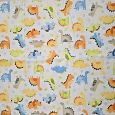 1 Yard Little Yellow Bicycle babySaurus Colorful Dinosaur 106.101.01 Soft 43"