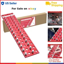 Thread Checker Aluminum Bolt Nut Gauge 28 Sizes Inch Metric Fastener Tool