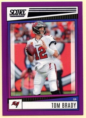 2022 Score Football Tom Brady Purple parallel card #68 Tampa Bay Buccaneers