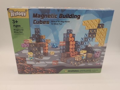 Toylogy Magnetic Building Cubes - Magworld Mine Set - 48 Pcs- NEW
