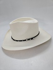 STETSON Diamond Jim 8X Straw Cowboy Hat, Men's Size 7 1/8