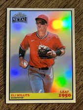 2026 Leaf Metal Baseball 1950 Leaf Base Eli Willits Silver Prismatic #50B-23 /10