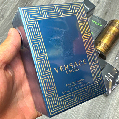 Versace Eros Eau de Parfum EDP Spray 3.4 fl oz / 100 ml Regular Size