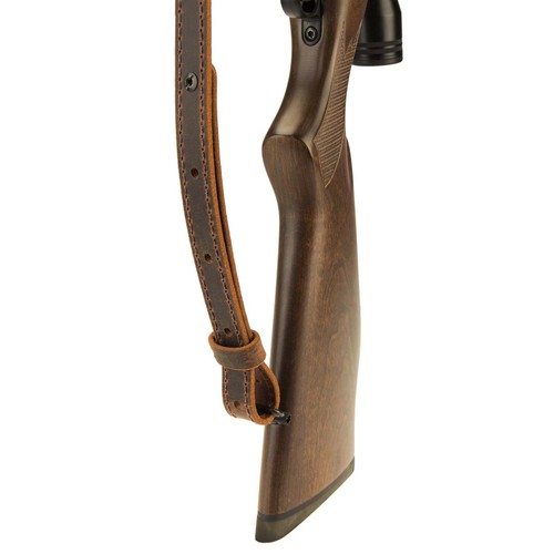 Buffalo Leather Rifle Gun Sling_Crazy Horse/Brown_Amish Handmade_1" Wide BK - Picture 9 of 10