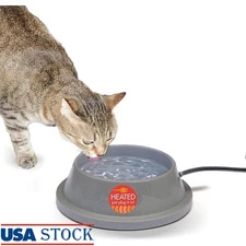 Heated Pet Water Bowl Freeze Resistant Automatic Safety Certified Outdoor Use
