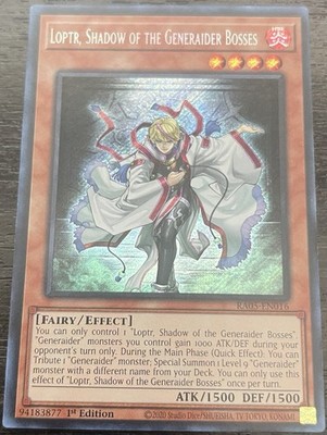 Loptr, Shadow of the Generaider Bosses (Secret Rare) RA05-EN016 Rarity...