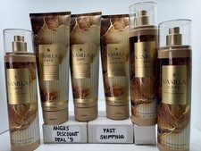 6PCS Bath  Body Works  VANILLA CAFE  ULTIMATE HYDRATION, BODY CREAM  MIST, 8oz,