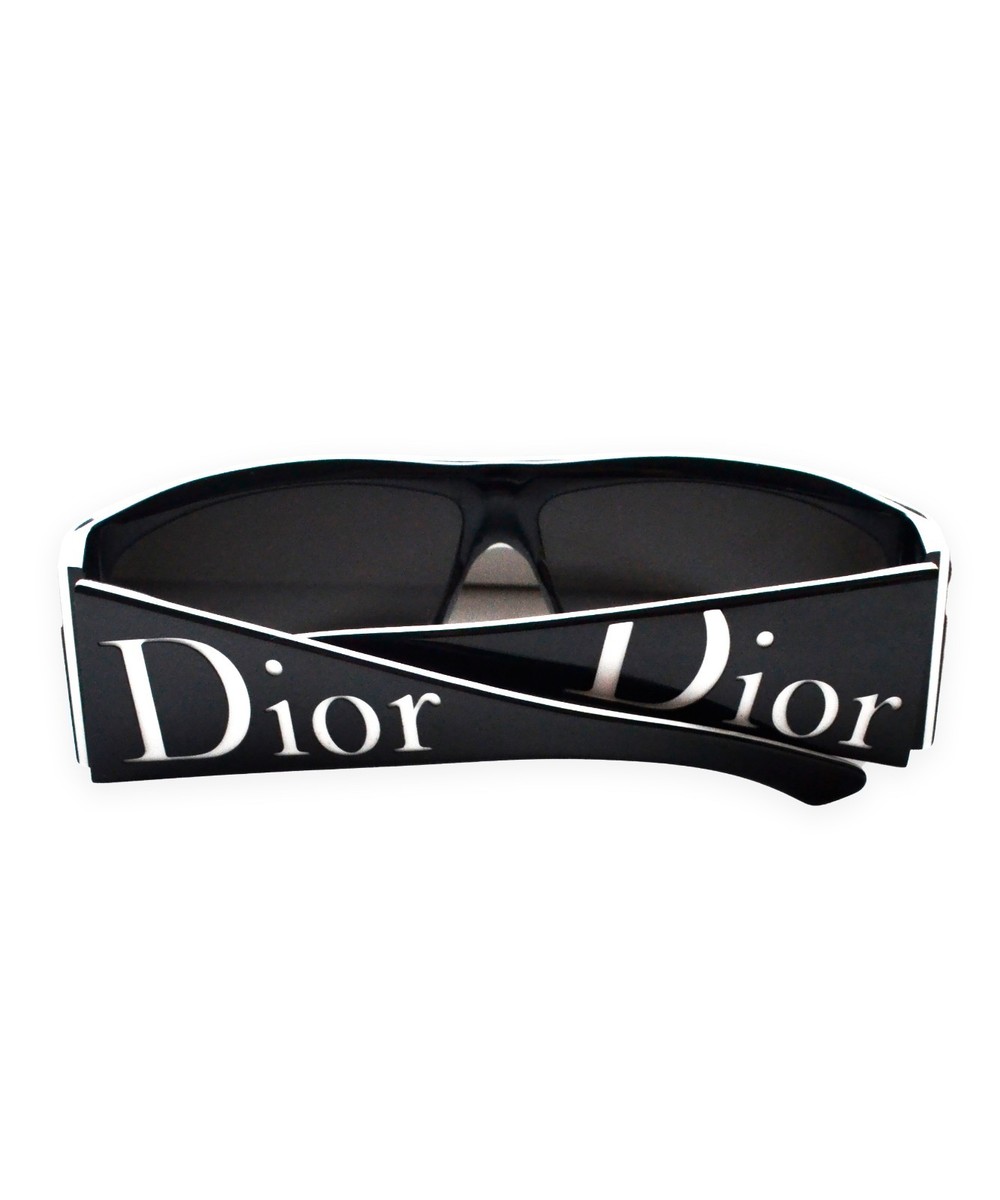 Vintage CHRISTIAN DIOR Sunglasses Logo CD Glasses Black White YM6