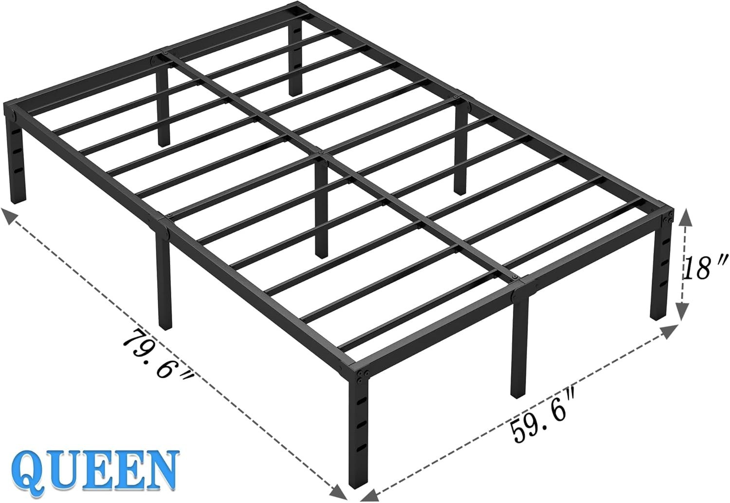 Metal Bed Frame Size Bed Frame with Storage SpaceHeavy Duty Sturdy Mattr