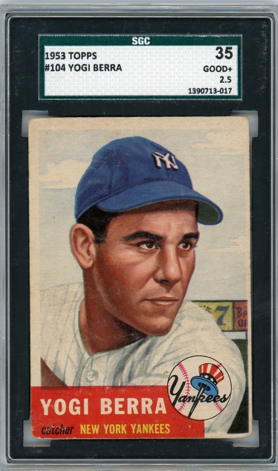 1953 Topps Yogi Berra # 104 SGC 2.5