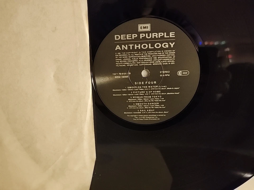 Deep Purple Anthology 1991 1ST 3 x Vinyl 152Y-7961291 OG LP EX Classic Hard Rock - Image 4 of 4