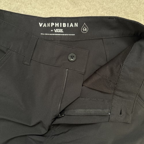 Lot Of 3 Vans Boys Shorts Size 14 Vanphibian Black Tan Brown Cargo EUC - Picture 3 of 24