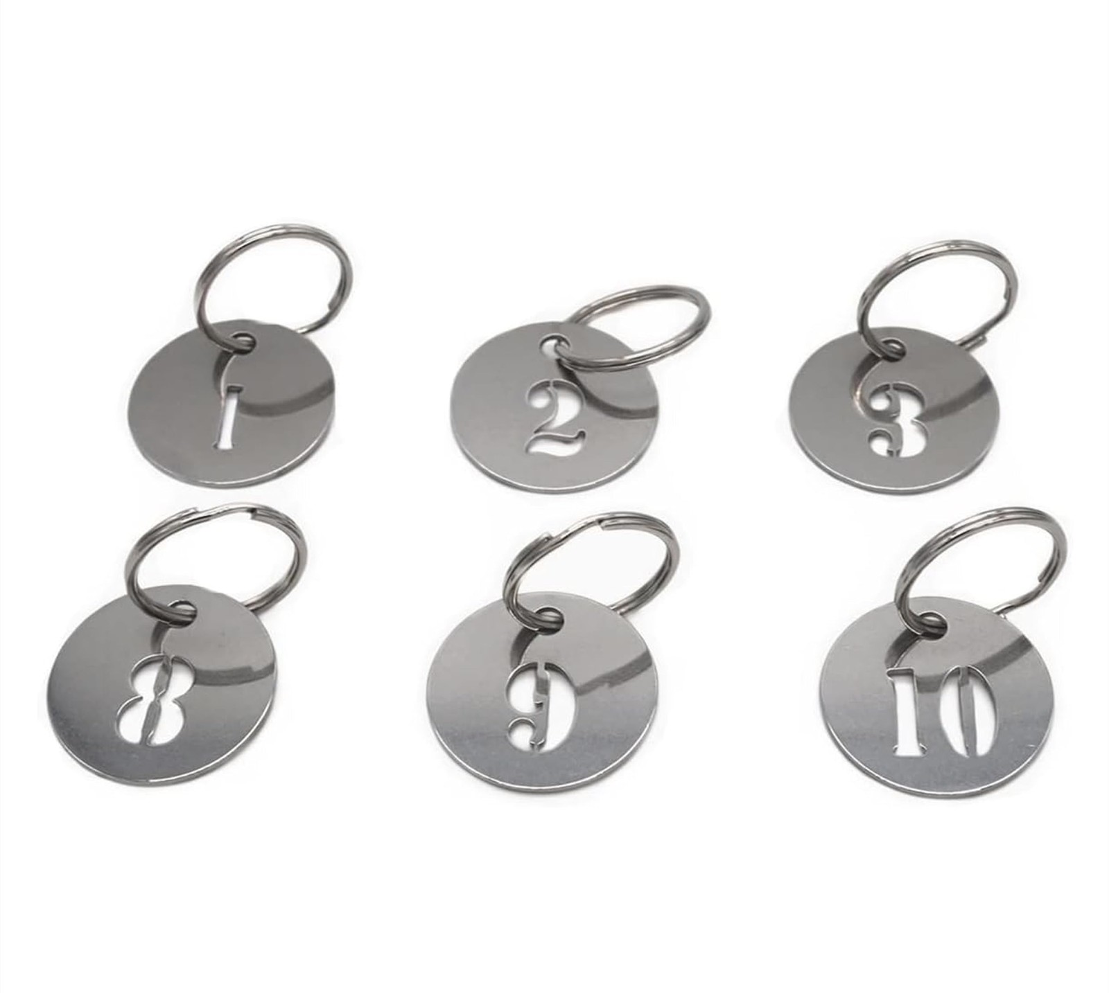 NanTun 304 Stainless Steel Key Tags with Ring 20 pcs, 25mm Hollowed (J9d)