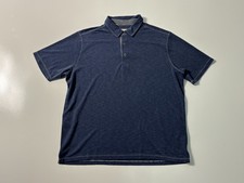 Tommy Bahama Paradiso Polo Shirt Men's XL Blue Beach Hawaiian Aloha Fishing