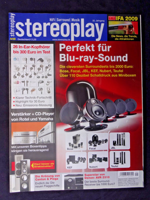 STEREOPLAY 9/09,TEUFEL COLUMA 900,NUBERT nuBOX 101,AW 441,KEF KHT 3005 K 2,JBL C