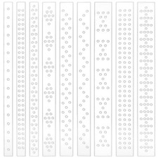 9Pcs Acrylic Leather Punch Tool, 3 Widths Crystal and Rivet Spacing Templates...