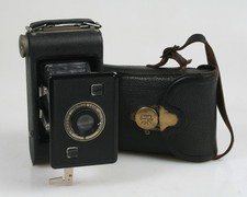 KODAK JIFFY SIX-20 W/ORIGINAL ART DECO VINTAGE CASE