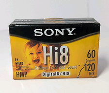 Sony Hi8 HMP Digital8/Hi8 Recordable Video Cassette Tape 120 Min P6-120HMPL