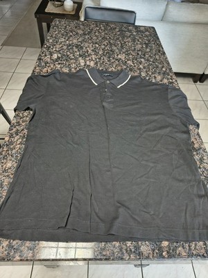 black Canali pique polo shirt Mens