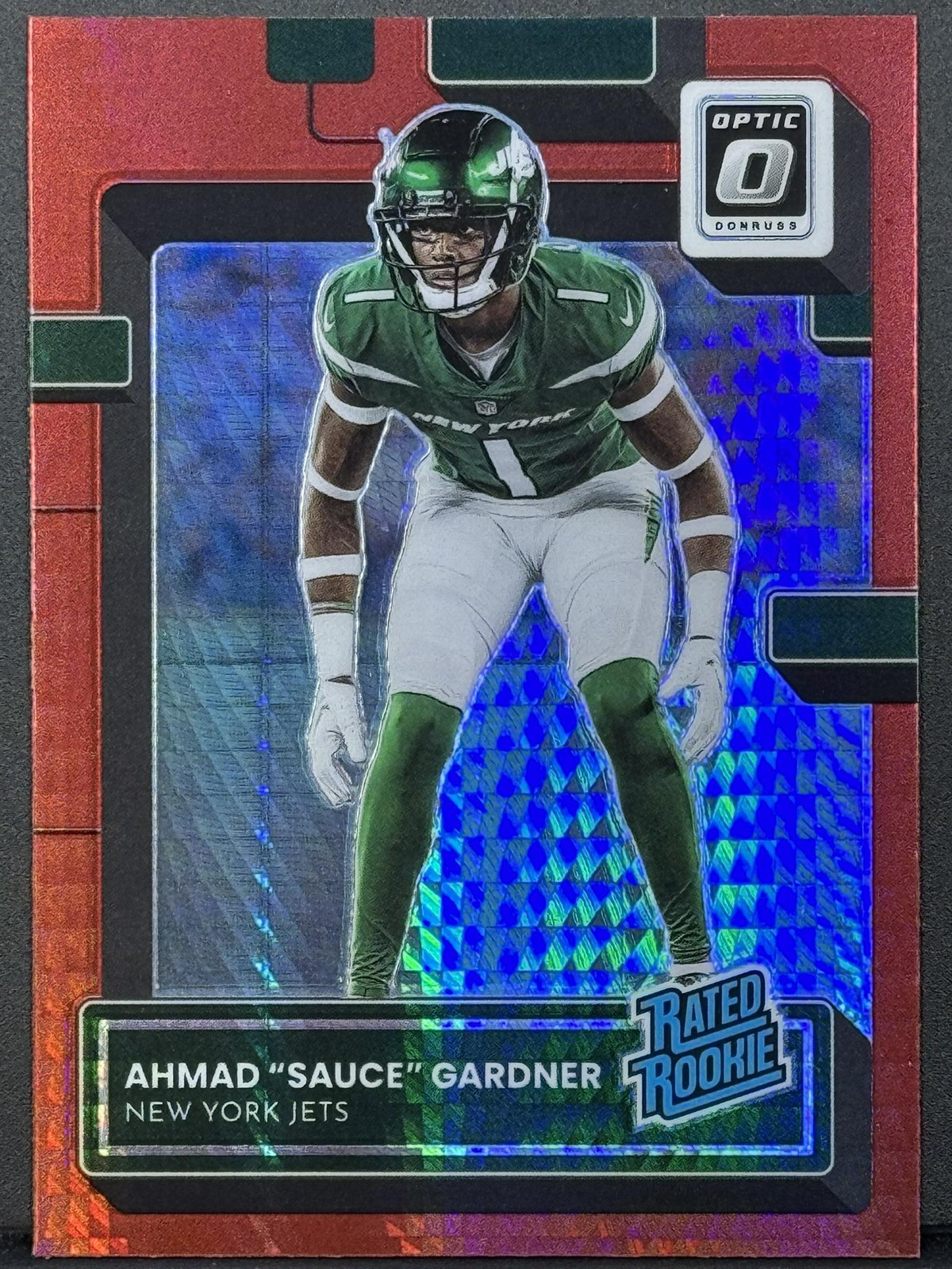 2022 Panini Donruss Optic #228 Ahmad Sauce Gardner Red Hyper RR